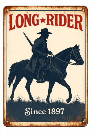 Long Rider Metal Sign - brazen-spirit.com